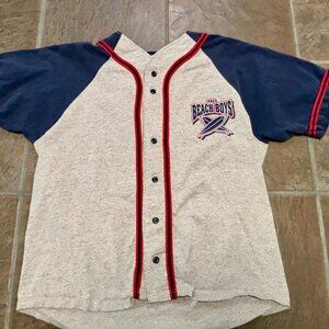 ~~Vintage THE BEACH BOYS Mens XL Baseball Badger Sports Jersey Shirt